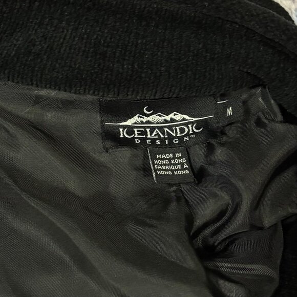 Vintage Icelandic Design Wool Blend Cardigan Sweater Jacket Lined Size M - Picture 9 of 10